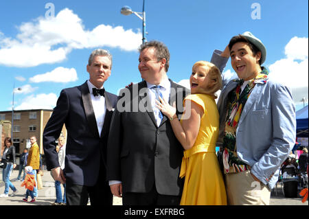 Filsde photocall à l'arène avec : Michael Praed, Mark Benton, Carley Stenson, Noel Sullivan Où : Birmingham, Royaume-Uni Quand : 12 mai 2015 Banque D'Images