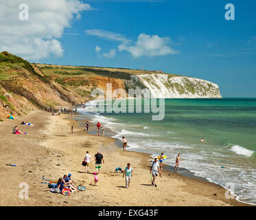 Yaverland beach, Culver, île de Wight. Banque D'Images