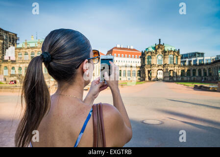 Le Zwinger (Dresdner Zwinger), Altstadt, Dresde, Saxe, Allemagne, Europe Banque D'Images