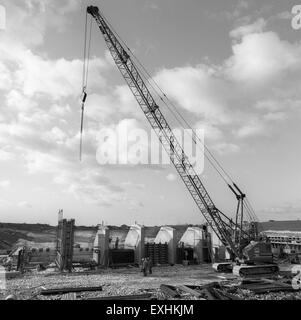 Génie civil, travaux publics par Manchester Ship Canal Company au début des années 1990 Banque D'Images