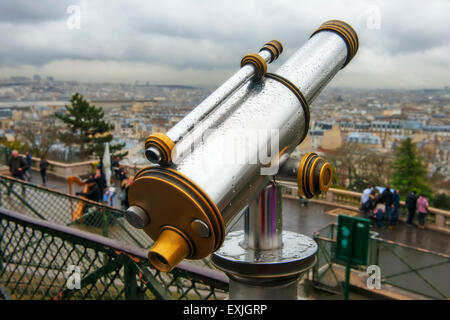 Hubble sur Paris à partir de la Peur Coeur Banque D'Images