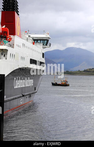 MV Loch Seaforth, accosté à Ullapool, Loch Broom, les Highlands écossais Banque D'Images