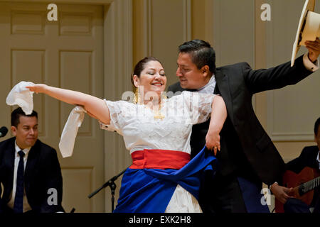 La Marinera Norteña populaire péruvien (danseurs) Banque D'Images