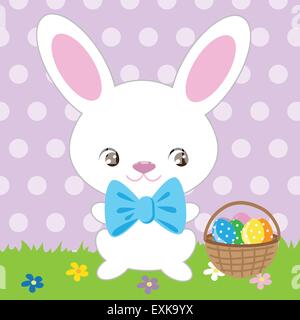 Lapin de Pâques,bunny,lapin,blanc,funny, cute cartoon,,illustration,animal Illustration de Vecteur