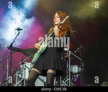 Larkin Poe Cornbury Festival UK 12 juillet 2015 Banque D'Images