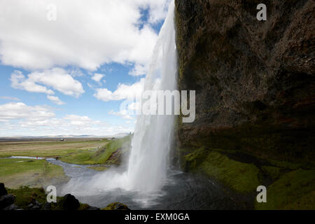 Cascade de Seljalandsfoss Islande Banque D'Images