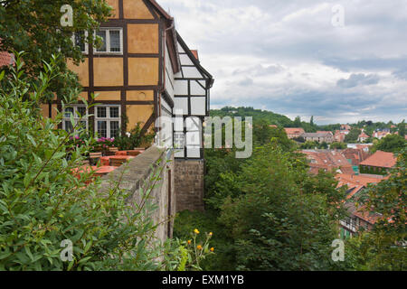 Ville médiévale de Quedlinburg en Allemagne Banque D'Images