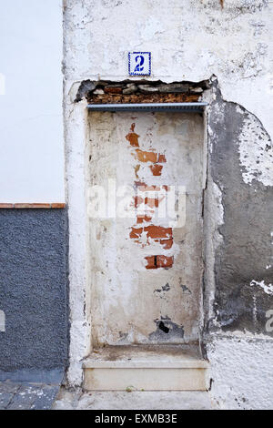 Porte, murée, bloqués, fermé, de l'Espagne. Banque D'Images