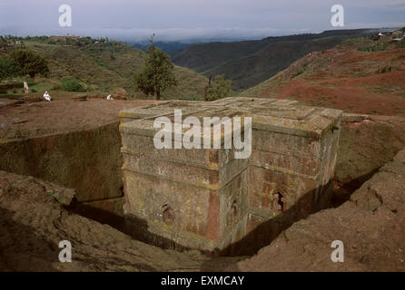 Bet Giorgis (House of St George) Église, Lalibela, Éthiopie Banque D'Images