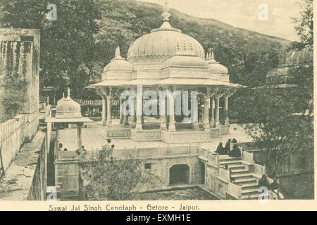 Vieux millésime 1900s image de Gaitore Ki Chhatriyan , Gatore Ki Chhatriyan , gaitor Chhatree ; Jaipur ; Rajasthan ; Inde , asie Banque D'Images