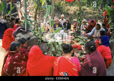 Hindu pooja ; Inde ; Asie ; Asie ; Indien Banque D'Images