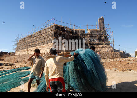 Restauration du fort de Worli, Worli, Bombay, Mumbai, Maharashtra, Inde, Asie Banque D'Images