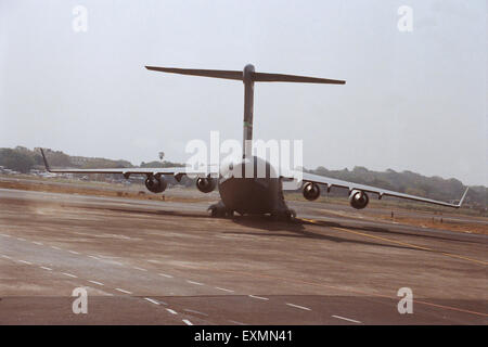 Bill Clinton avion départ de l'aéroport international Chhatrapati Shivaji Maharaj Bombay Mumbai Maharashtra Inde Banque D'Images