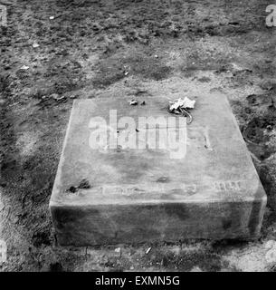 Une plaque commémorative à l'endroit où le Mahatma Gandhi a été assassiné ; 1948 Banque D'Images