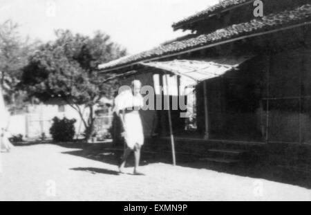 Mahatma Gandhi Ashram Sevagram ; marche à 1940 ; Inde ; Banque D'Images