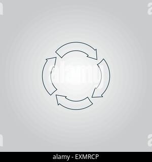 Recycler flèche sur fond isolé Illustration de Vecteur