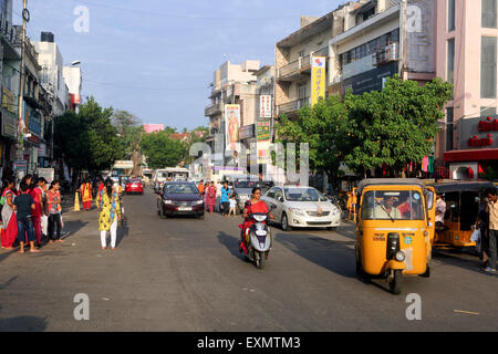 Scène de rue à Chennai, Inde Banque D'Images