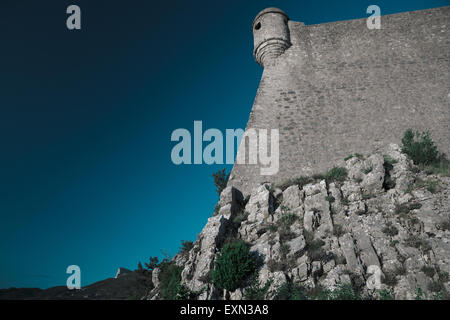 Les murs de la citadelle de Sisteron, Alpes de Hautes-Provence, France. Banque D'Images