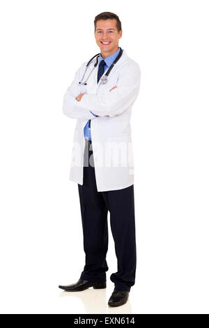 Portrait of handsome male doctor with arms crossed Banque D'Images