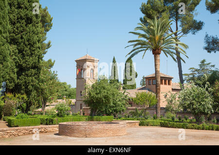 Grenade - Les jardins du palais de l'Alhambra Banque D'Images