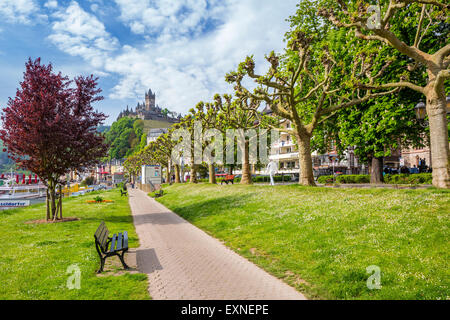 Le château de Cochem, Rhénanie-Palatinat, Allemagne, Europe Banque D'Images