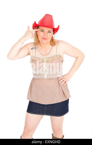 Belles expressions différentes faisant Cowgirl Banque D'Images