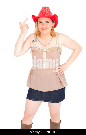 Belles expressions différentes faisant Cowgirl Banque D'Images