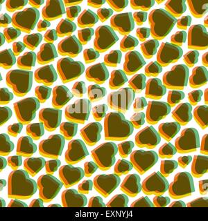 Coeurs. Modèle sans couture. Vector Illustration. Peut être utilisé pour le papier peint, l'arrière-plan de la page web, bannières Web. Illustration de Vecteur