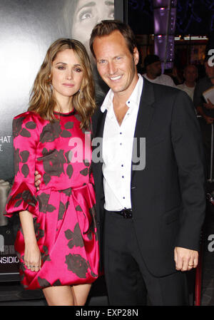 Rose Byrne et Patrick Wilson au Los Angeles premiere de 'insidieux : Chapter 2' tenue à l'Universal CityWalk à Hollywood. Banque D'Images