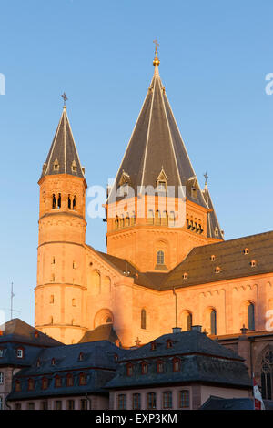 Cathédrale de Mayence ou de la cathédrale Saint-Martin, Mayence, Rhénanie-Palatinat, Allemagne Banque D'Images