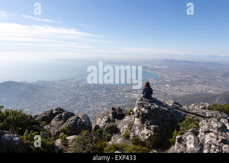 Haut de Table Mountain, Cape Town Banque D'Images