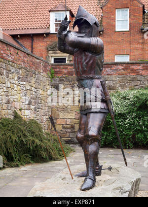 Sir Henry Percy Harry Hotspur 1364 à 1403 statue sur Pottergate Northumberland Alnwick en Angleterre Banque D'Images