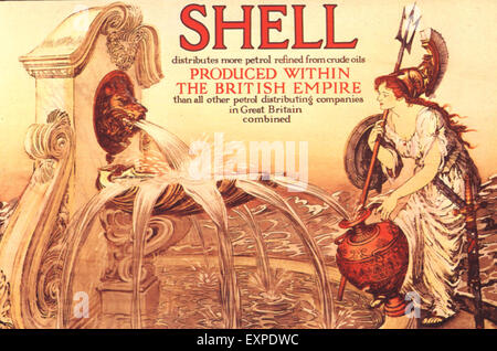 1920 UK Magazine Shell Annonce Banque D'Images