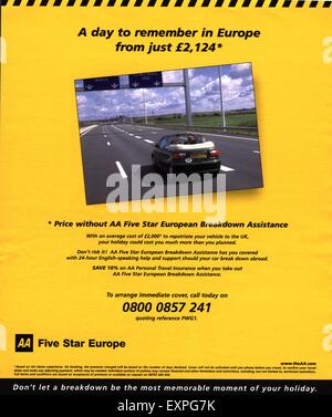 Années 2000, l'Association Automobile BRITANNIQUE AA Magazine Advert Banque D'Images