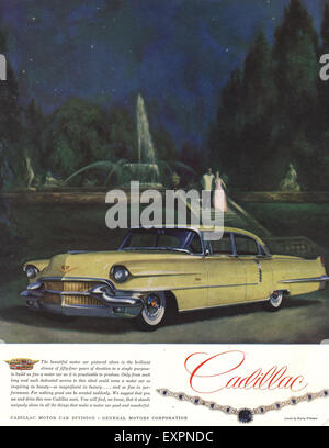 1950 Cadillac annonce Magazine USA Banque D'Images