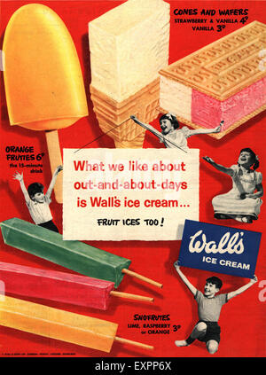 1960 UK Wall's Magazine Advert Banque D'Images