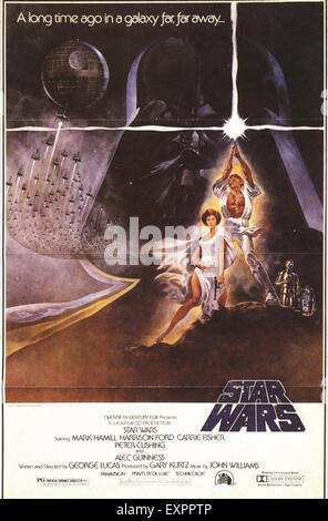 1970 USA affiche de film Star Wars Banque D'Images