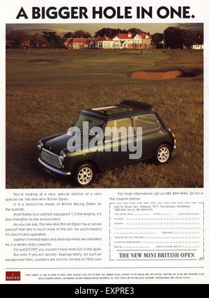 1990 UK Mini-magazine Advert Banque D'Images