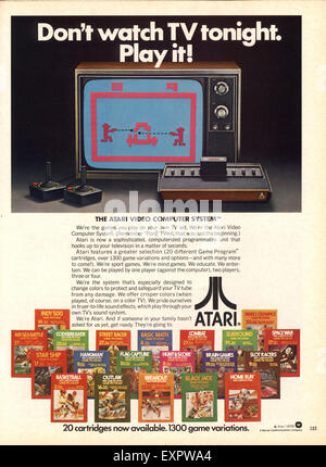 1980 USA Magazine Atari Annonce Banque D'Images
