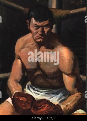 1940 USA Boxing Plaque Magazine Banque D'Images