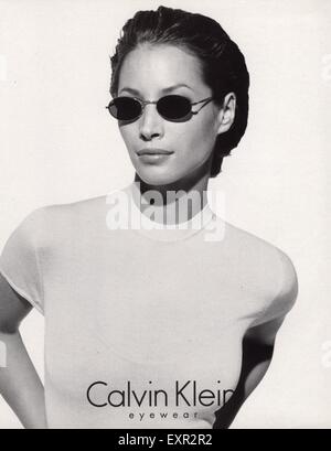 1990 UK Calvin Klein annonce Magazine Banque D'Images