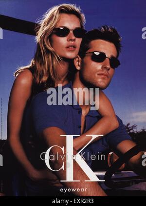 1990 UK Calvin Klein annonce Magazine Banque D'Images