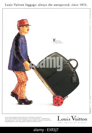 1990 Louis Vuitton annonce Magazine UK Banque D'Images