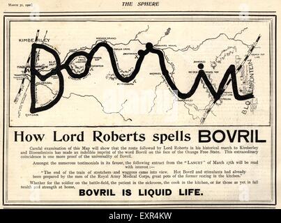 1900s UK Magazine Bovril Annonce Banque D'Images