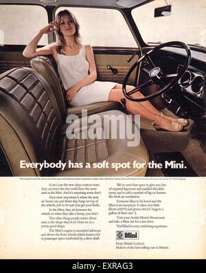 1970 UK Mini-magazine Advert Banque D'Images