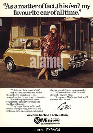 1970 UK Mini-magazine Advert Banque D'Images