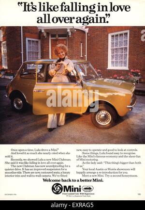 1970 UK Mini-magazine Advert Banque D'Images