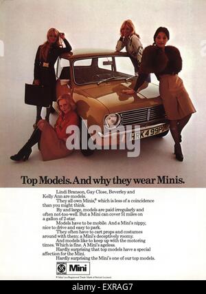 1970 UK Mini-magazine Advert Banque D'Images