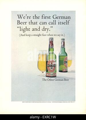 1960 USA Beck's Beer Magazine Advert Banque D'Images