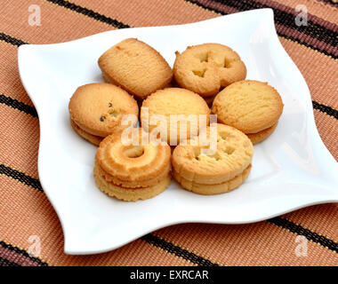 Biscuits au beurre Denish. Biscuits au beurre traditionnels extrêmement délicieux. Banque D'Images